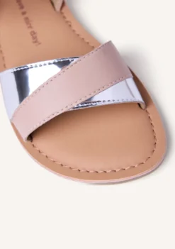 SANDALIAS PIEL BRILLO AWENDO