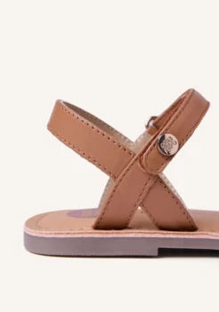 SANDALIAS PIEL BRILLO AWENDO