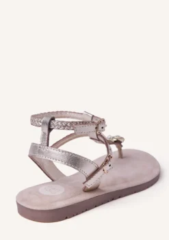 SANDALIAS PIEL BRILLO Y ABALORIOS WATAMU