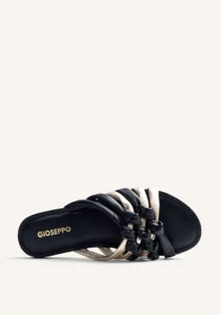 SANDALIAS PIEL BRILLO Y NUDOS CALBAYOG