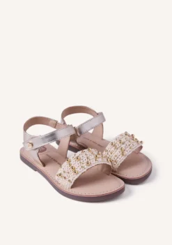 SANDALIAS PIEL BRILLO Y RAFIA BROSARP