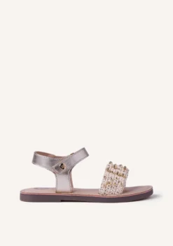 SANDALIAS PIEL BRILLO Y RAFIA BROSARP