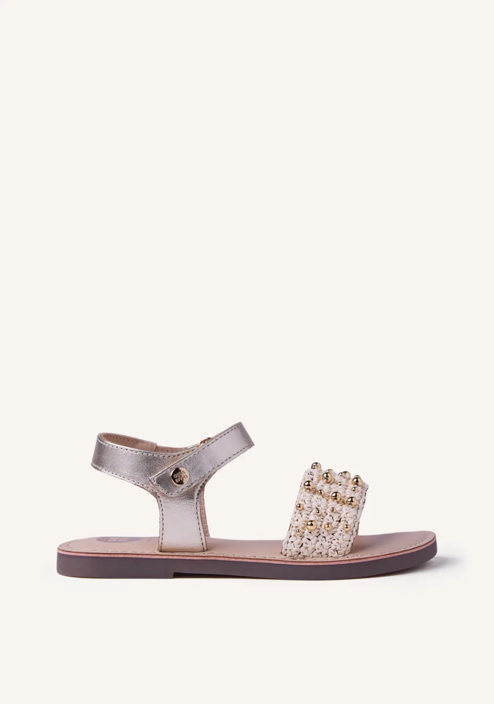 SANDALIAS PIEL BRILLO Y RAFIA BROSARP