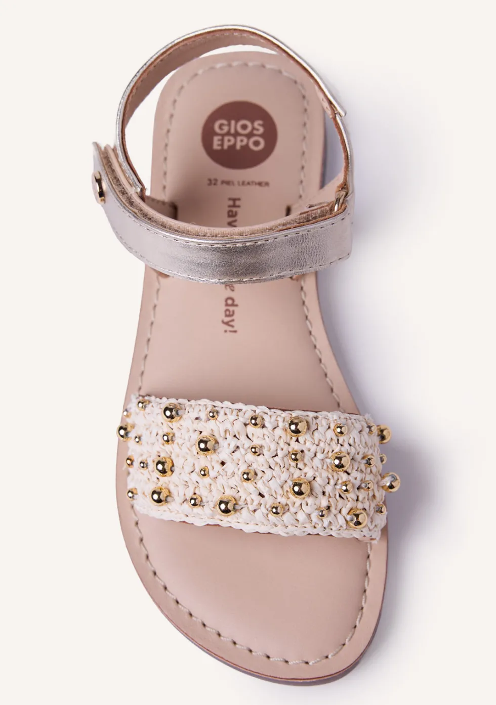 SANDALIAS PIEL BRILLO Y RAFIA BROSARP