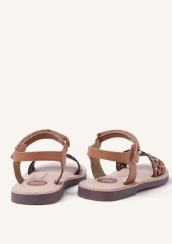 SANDALIAS PIEL CALADA FLORES DIPOLOG