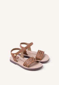 SANDALIAS PIEL CALADA FLORES DIPOLOG