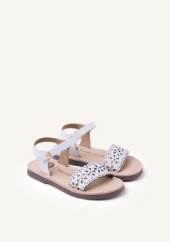 SANDALIAS PIEL CALADA FLORES DIPOLOG