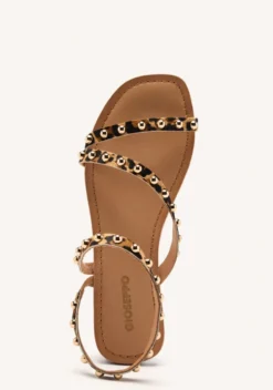 SANDALIAS PIEL ESTAMPADO ANIMAL OGEMA