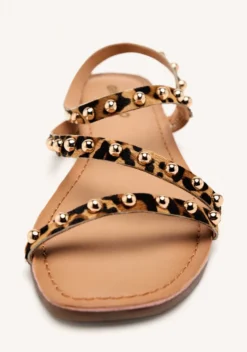 SANDALIAS PIEL ESTAMPADO ANIMAL OGEMA