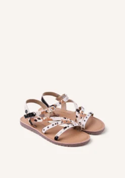 SANDALIAS PIEL ESTAMPADO ANIMAL KIMILILI
