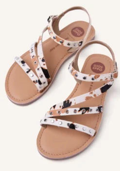 SANDALIAS PIEL ESTAMPADO ANIMAL KIMILILI
