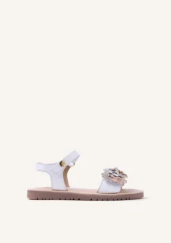 SANDALIAS PIEL FLORES GRADINA