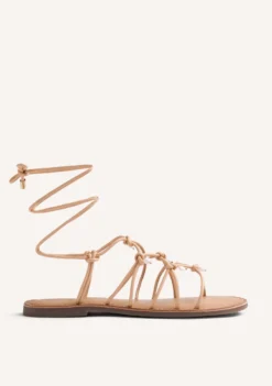 SANDALIAS PIEL JOYA Y ABALORIOS VELIKO