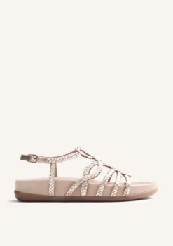 SANDALIAS PIEL TRENZADA BRILLO MARIGAT
