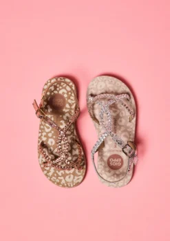 SANDALIAS PIEL TRENZADA BRILLO BODEN