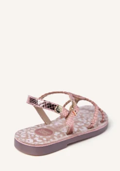 SANDALIAS PIEL TRENZADA BRILLO BODEN
