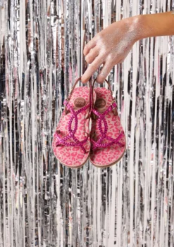 SANDALIAS PIEL TRENZADA BRILLO BODEN