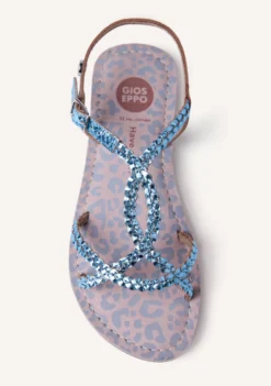 SANDALIAS PIEL TRENZADA BRILLO BODEN