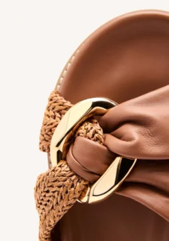 SANDALIAS PIEL Y RAFIA TISBURY