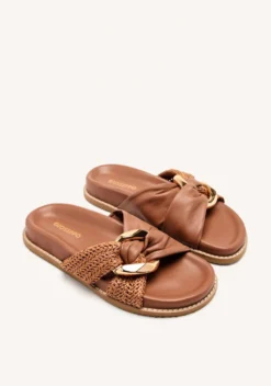 SANDALIAS PIEL Y RAFIA TISBURY