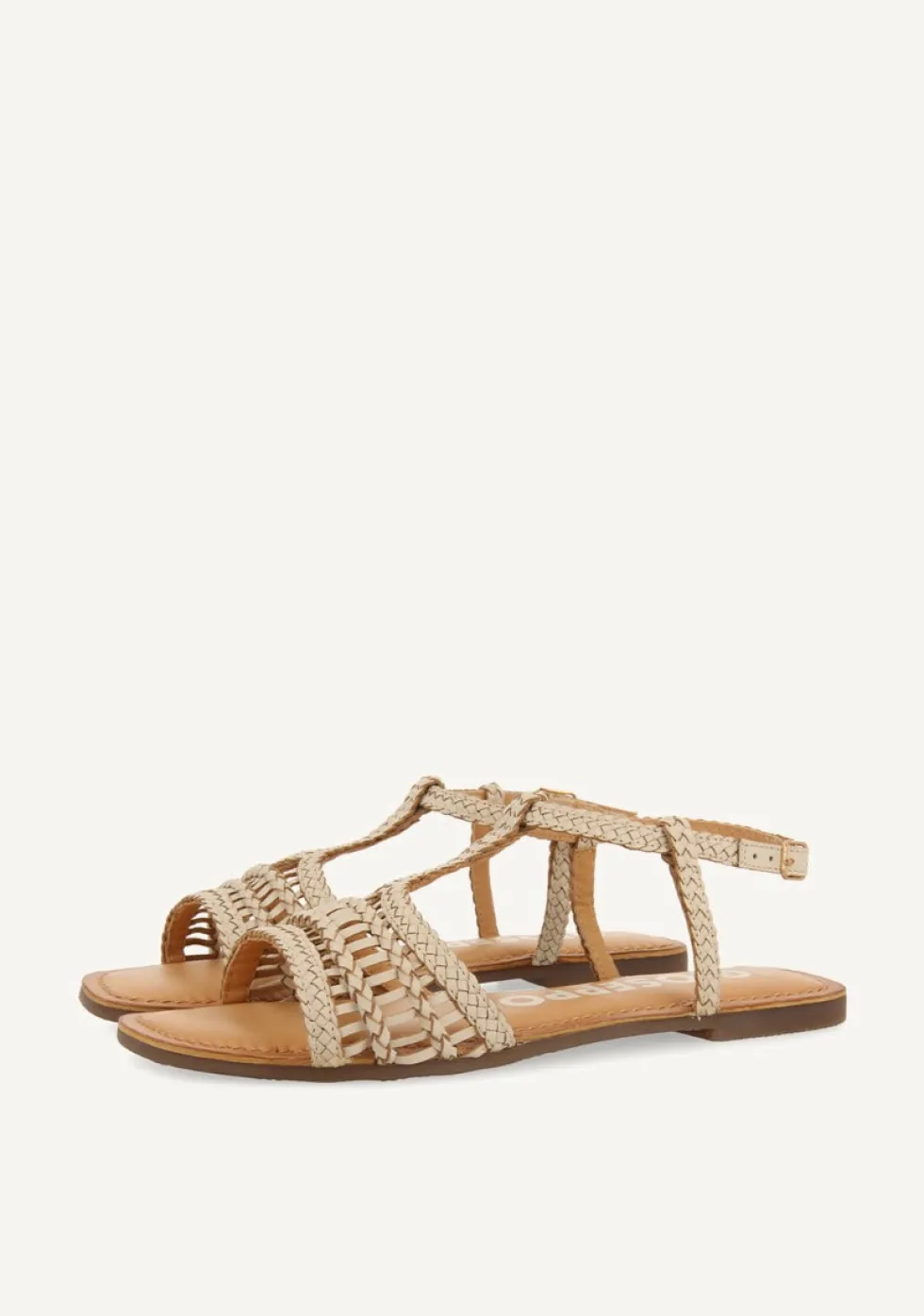 SANDALIAS PLANAS OFF-WHITE DE PIEL TRENZADAS PARA MUJER ICARI
