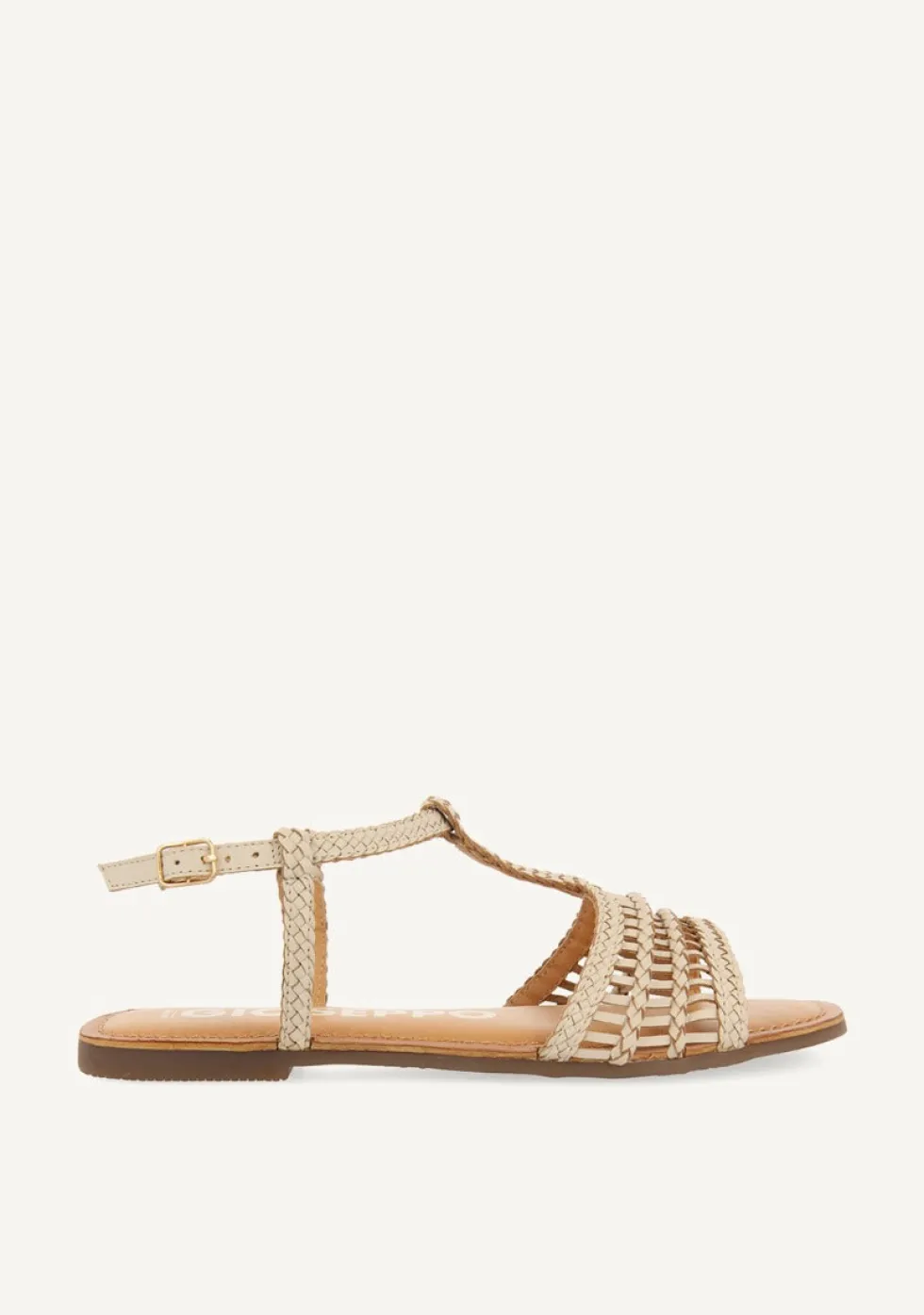 SANDALIAS PLANAS OFF-WHITE DE PIEL TRENZADAS PARA MUJER ICARI