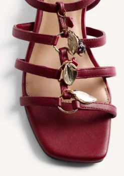 SANDALIAS TACÓN PIEL ABALORIOS TEKONSHA