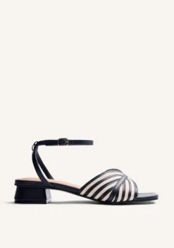 SANDALIAS TACÓN PIEL RAYAS BIGELOW