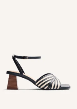 SANDALIAS TACÓN PIEL RAYAS THORNTON