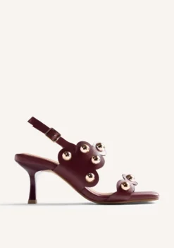 SANDALIAS TACÓN PIEL TACHAS KAKUMA