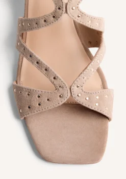 SANDALIAS TACÓN PIEL TACHAS WATATE