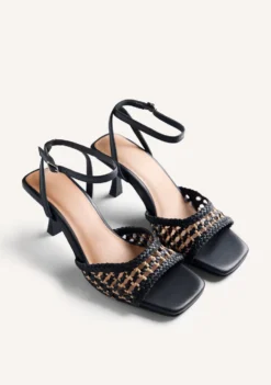 SANDALIAS TACÓN PIEL TRENZADA KAJIADO
