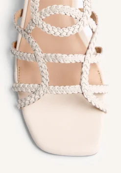 SANDALIAS TACÓN PIEL TRENZADA BILICE