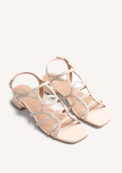 SANDALIAS TACÓN PIEL TRENZADA BILICE