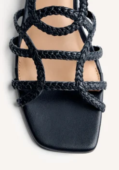 SANDALIAS TACÓN PIEL TRENZADA BILICE