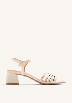 SANDALIAS TACÓN PIEL Y TACHAS BAIS