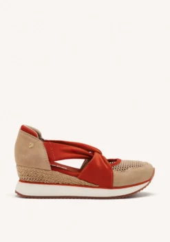 ZAPATILLAS ABIERTAS PIEL CUÑA RAFIA DARLINGTON