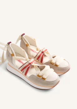 ZAPATILLAS ABIERTAS PIEL CUÑA MERTI