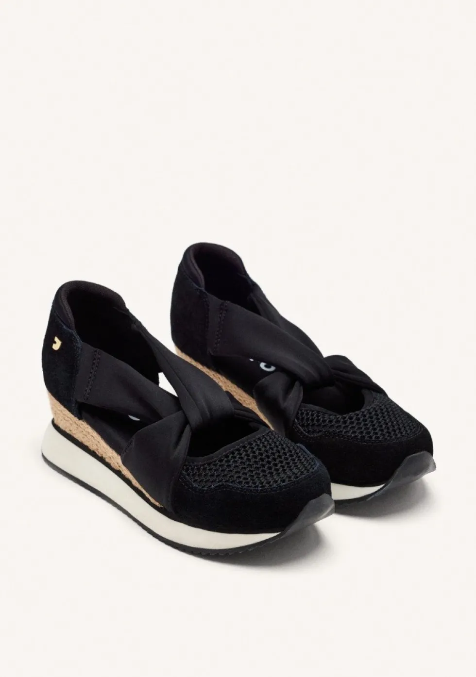 ZAPATILLAS ABIERTAS PIEL CUÑA RAFIA DARLINGTON