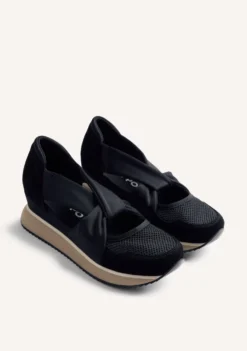 ZAPATILLAS ABIERTAS PIEL Y REJILLA CUÑA TUHELJ