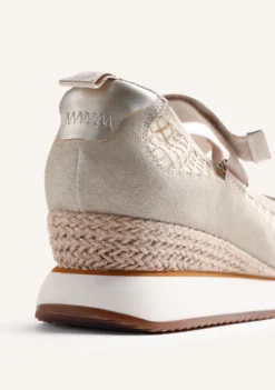 ZAPATILLAS ABIERTAS PIEL Y REJILLA CUÑA KIVIK