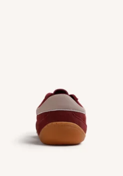 ZAPATILLAS BAREFOOT BURDEOS PIEL