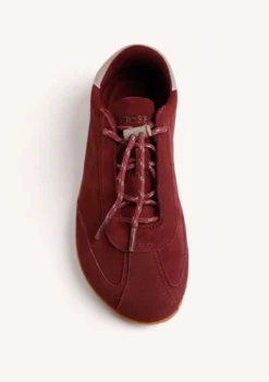 ZAPATILLAS BAREFOOT BURDEOS PIEL