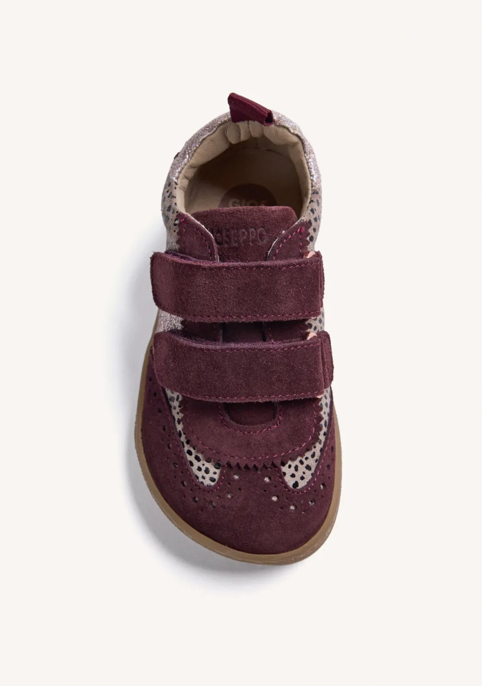 ZAPATILLAS BAREFOOT PIEL BURDEOS ESTAMPADO ANIMAL