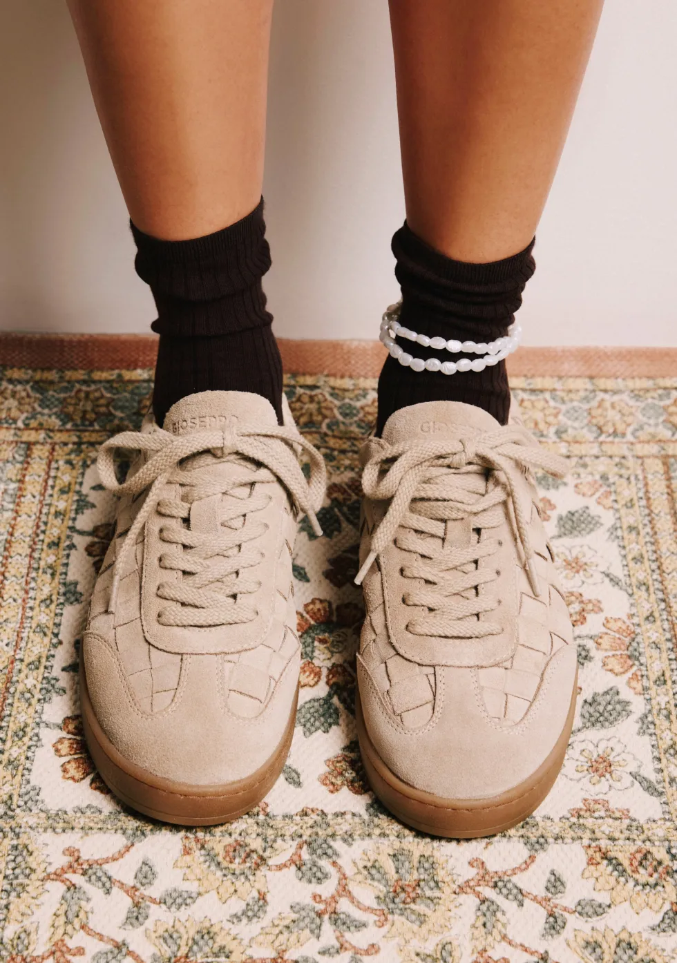 ZAPATILLAS BEIGE PIEL TRENZADA