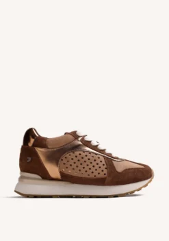 ZAPATILLAS BRONCE PIEL CUÑA