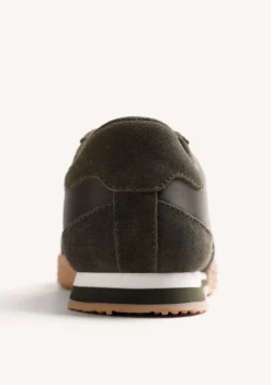 ZAPATILLAS CAQUI PIEL Y SATÉN