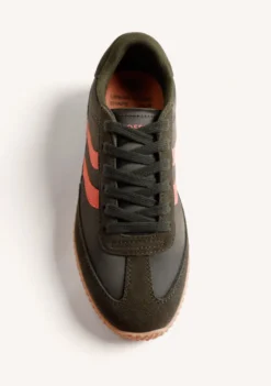 ZAPATILLAS CAQUI PIEL Y SATÉN