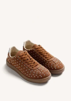 ZAPATILLAS MARRÓN PIEL TACHAS