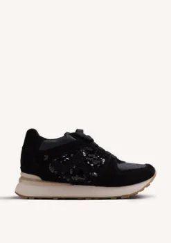 ZAPATILLAS NEGRO PIEL CUÑA
